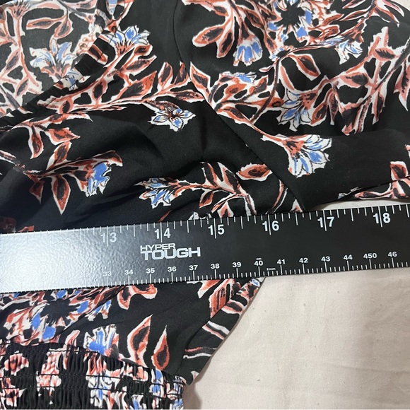 Free People Floral Santiago Smocked Waist Long Sleeve Crop Blouse Women’s XS - Picture 6 of 12